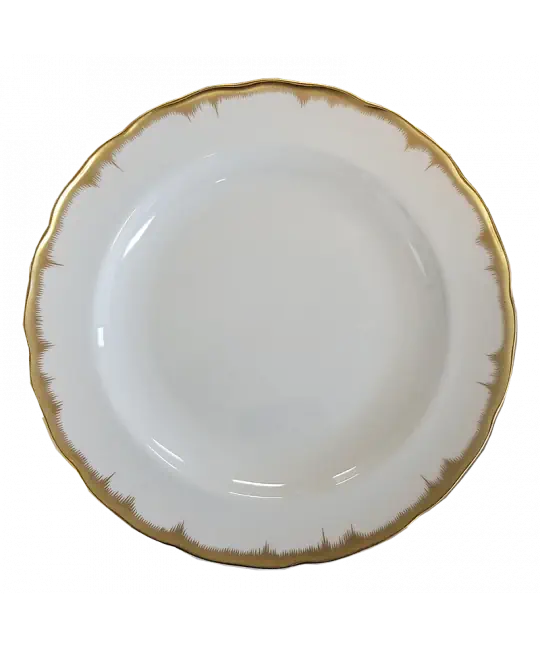 Mottahedeh Chelsea Feather Gold Dinner Plate