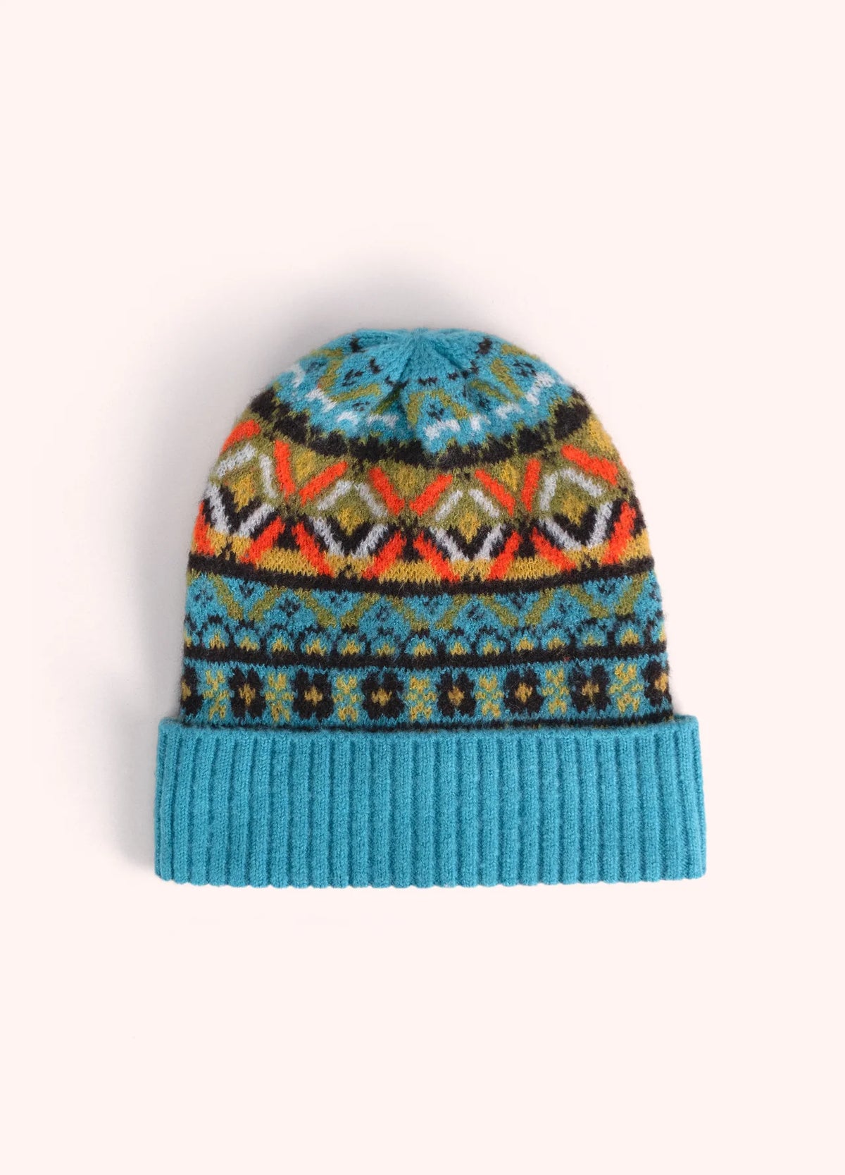 Powder Designs Fair Isle Beanie, Teal Mix