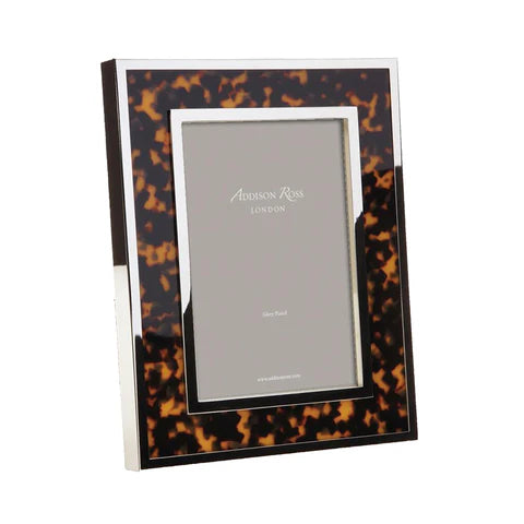 5x7 Windsor Faux Tortoiseshell & Silver Photo Frame