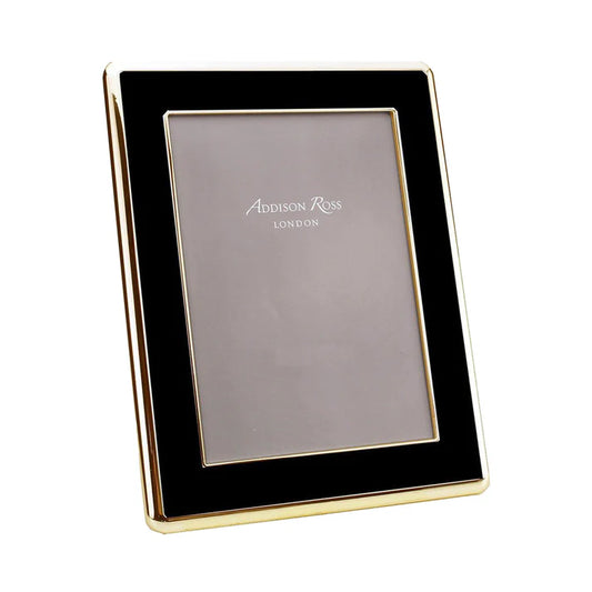 Black Enamel & Gold Curve Frame 4x6