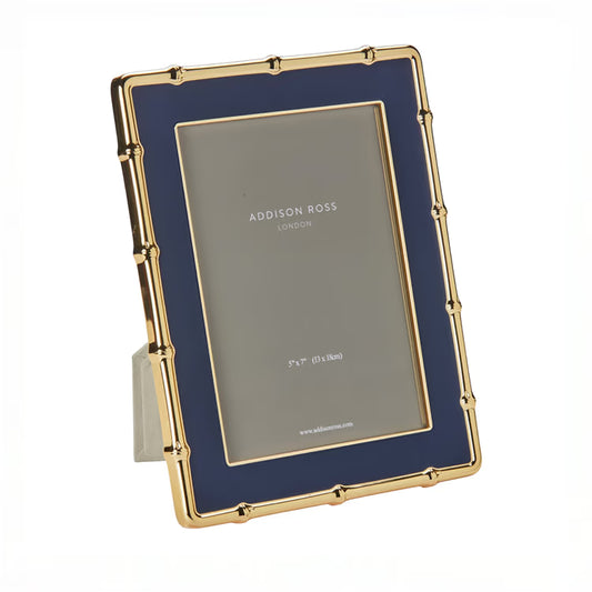 Addison Ross Navy & Gold Bamboo Enamel Photo Frame - 5x7