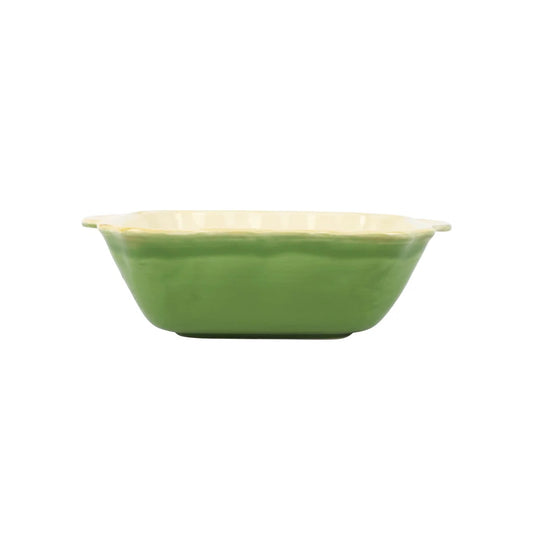 Vietri Italian Bakers Green Medium Square Bakers
