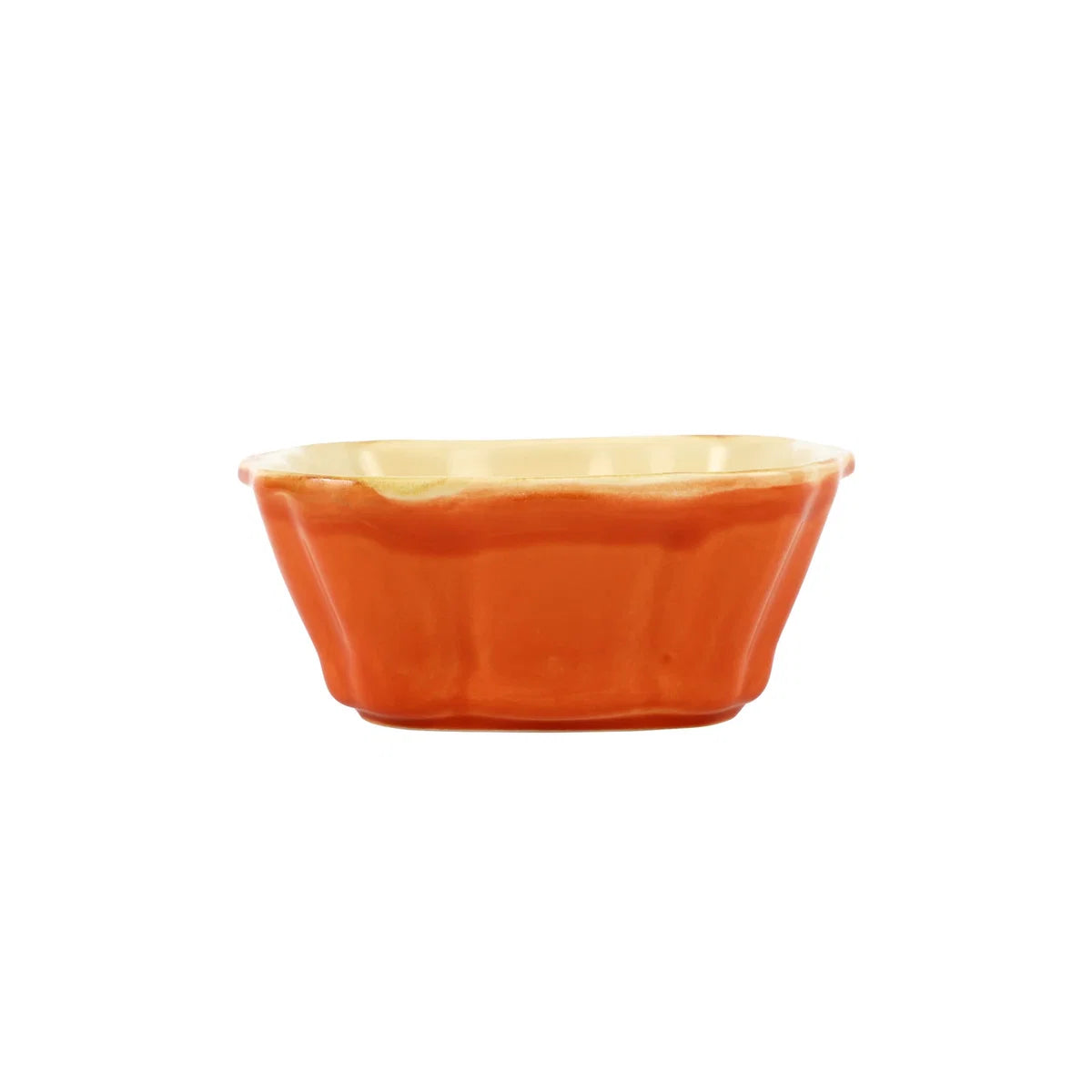 Vietri Italian Bakers Orange Small Square Bakers