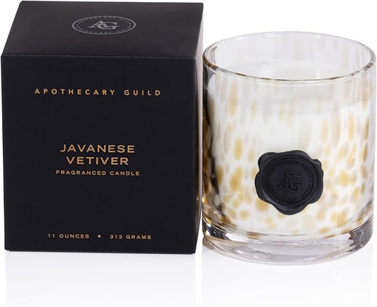 Zodax Apothecary Guild Opal Glass Jar Candle - 11 oz - Javanese Vetiver