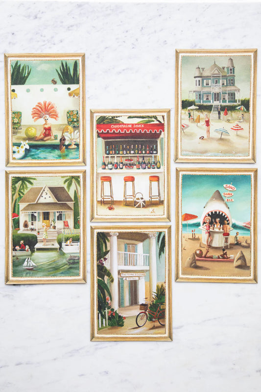Hester & Cook On Holiday Flat Note Boxed Set of 6 Cards