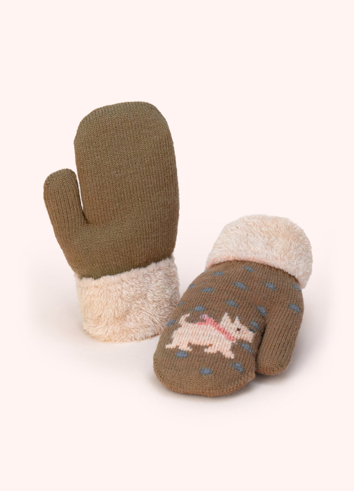 Powder Designs Kids Westie Mittens, Moss