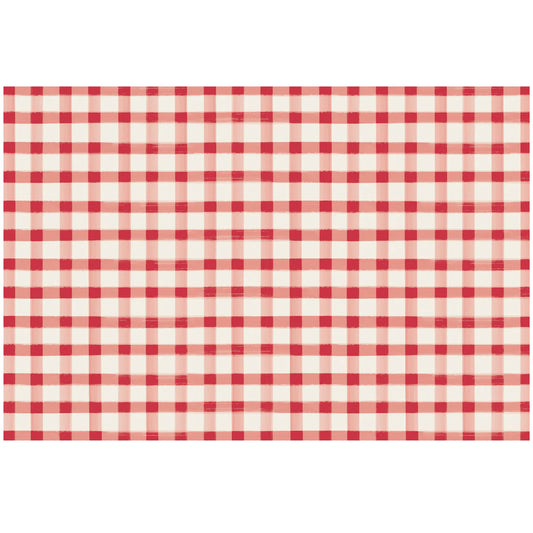 Hester & Cook Red Painted Check Placemat