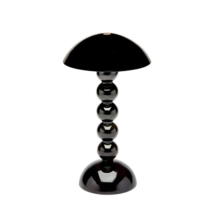 Black Lacquer Rechargeable Bobbin LED Lamp