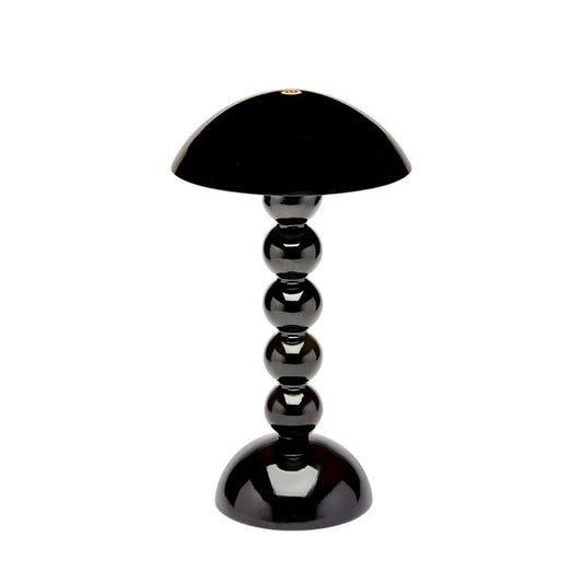 Black Lacquer Rechargeable Bobbin LED Lamp