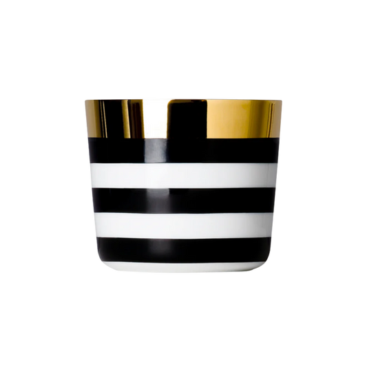 Sieger by Fürstenberg Sip Of Gold Ca’ d’Oro Horizontal Stripe Champagne Tumbler