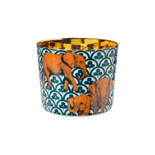 Sieger by Fürstenberg Sip Of Gold Beautiful Creatures Elephants Champagne Tumbler