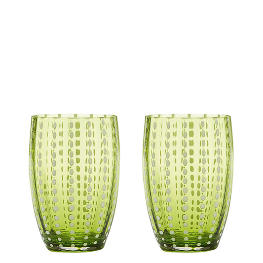 Apple Green Perle Tumbler (Set of 2)