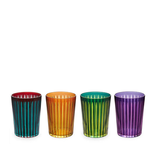 Prism Highball Glasses S/4- Assorted