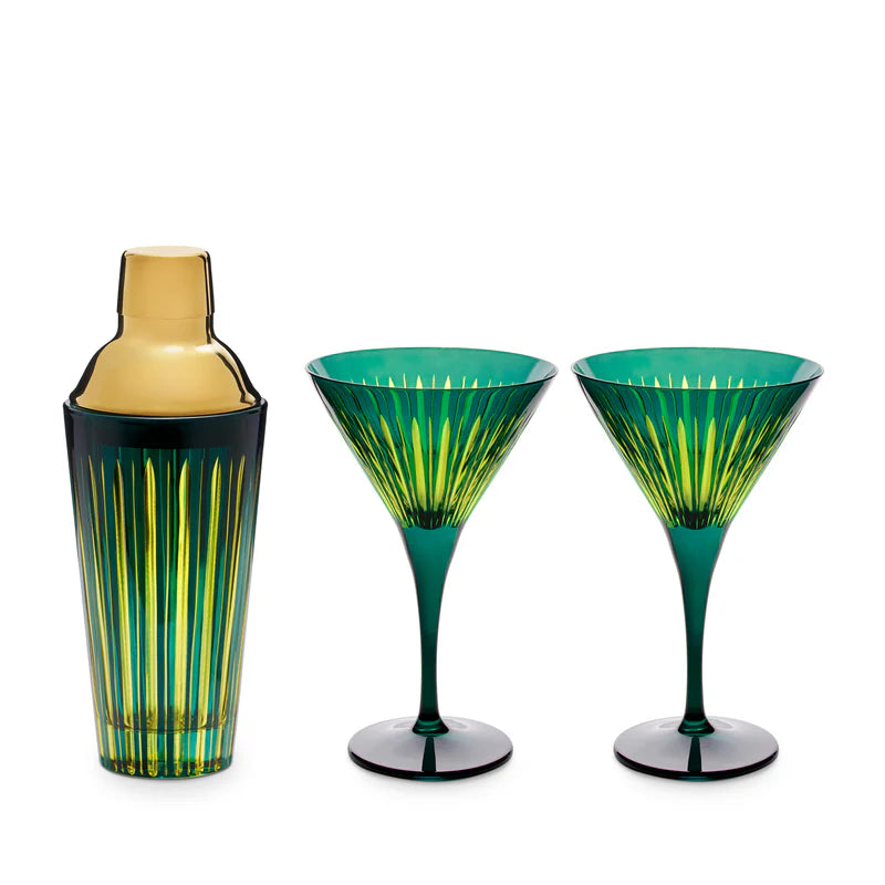 L'Objet Prism Cocktail Set - Green