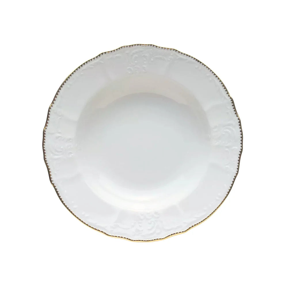 Simply Anna Dinnerware Collection - White & Gold