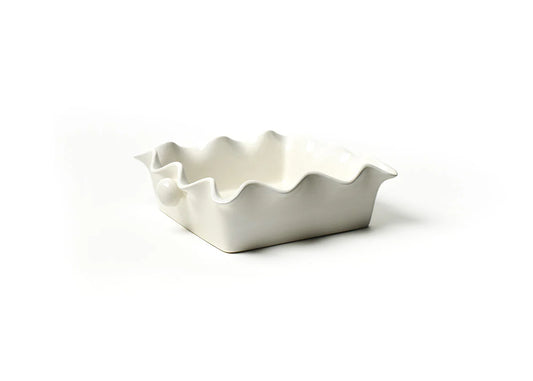 Coton Colors Signature White Square Ruffle Casserole