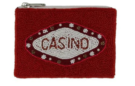 Saint Austin Company Casino Beaded Coin Purse