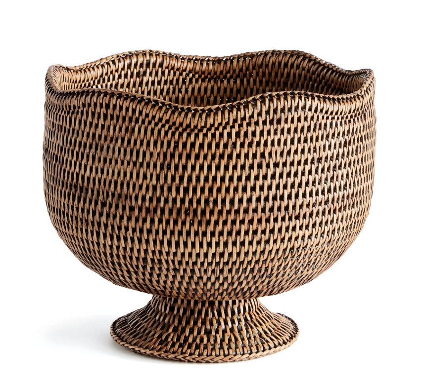 Rattan Footed Cachepot