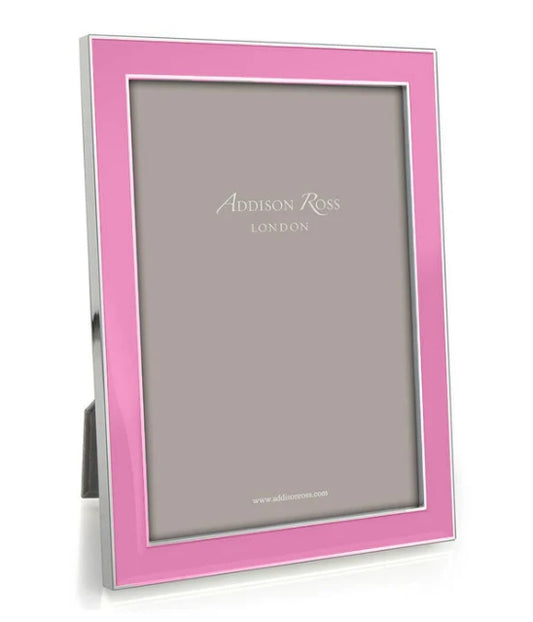 Addison Ross Electric Pink Enamel & Silver Frame - 5x7