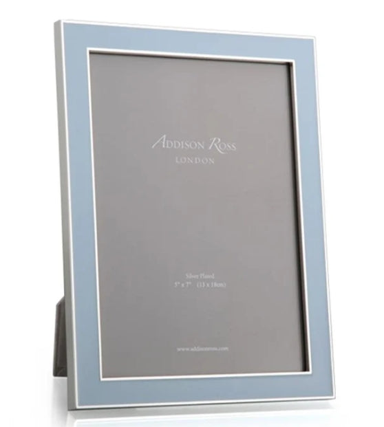 Addison Ross Powder Blue Enamel & Silver Frame - 5x7