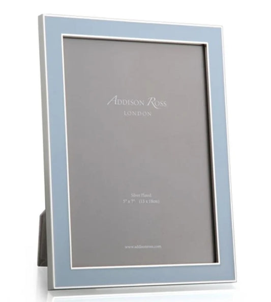 Addison Ross Powder Blue Enamel & Silver Frame - 5x7