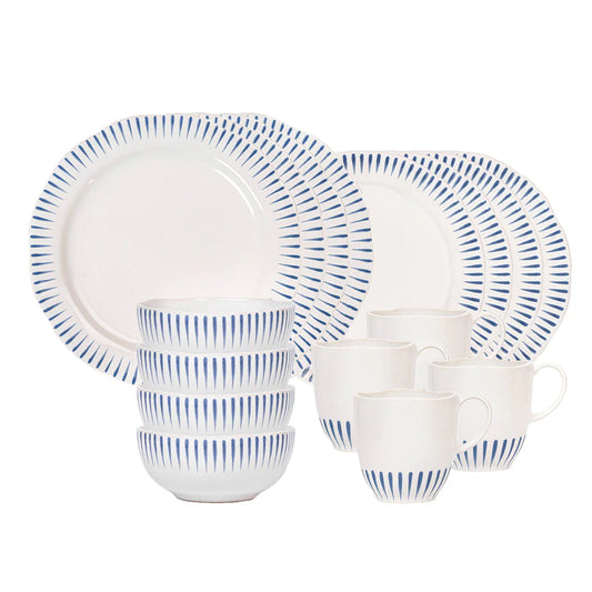 Sitio Stripe Dinnerware - Delft Blue
