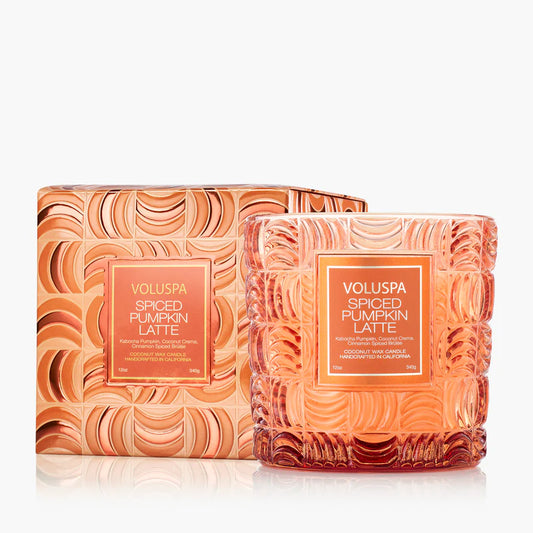Voluspa Spiced Pumpkin Latte Luxe Classic Candle