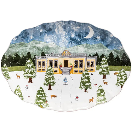 Nutcracker White Oval Platter