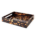 Addison Ross Faux Tortoiseshell Medium Lacquered Serving Tray