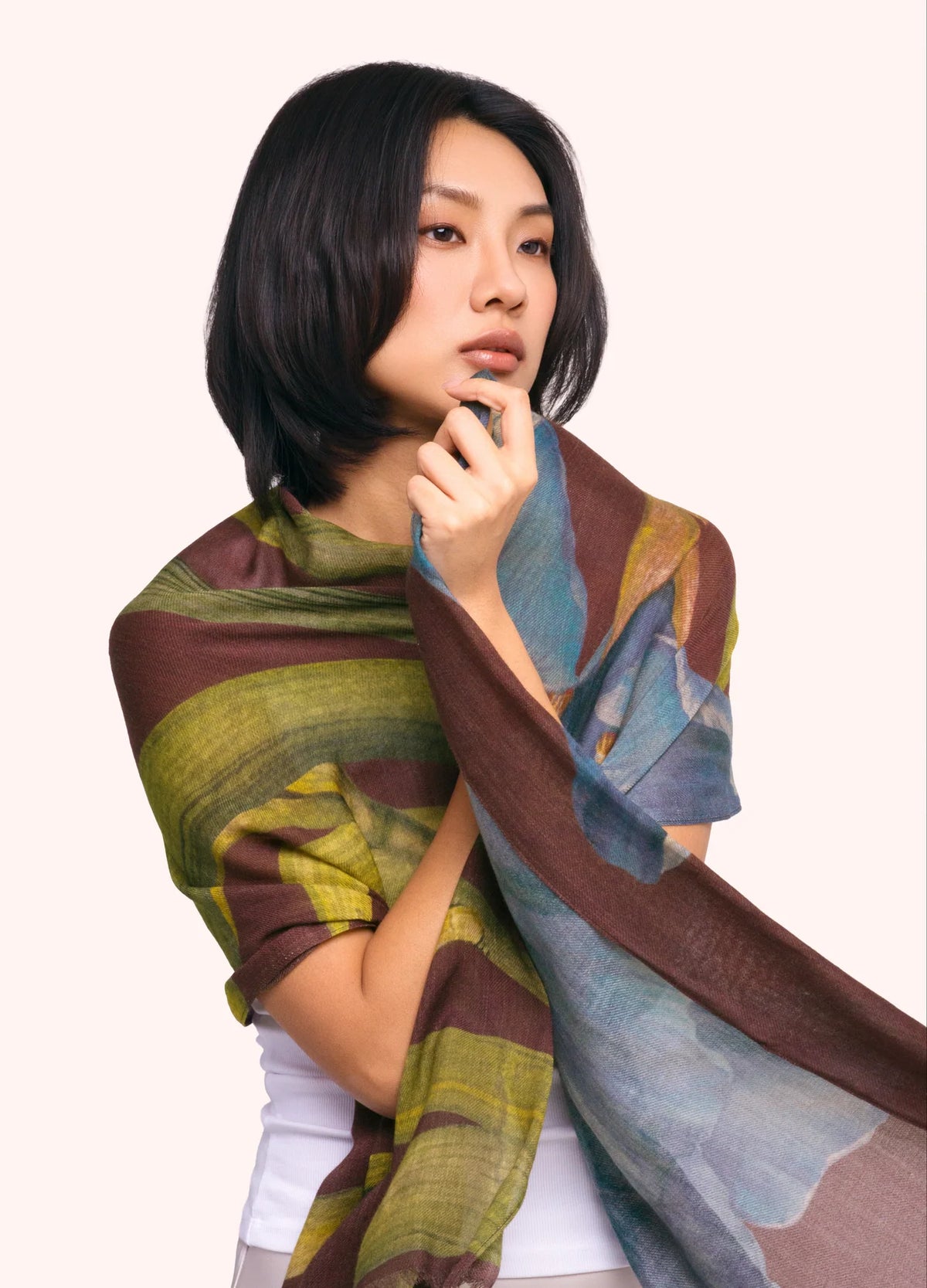 Powder Designs Wool Wrap Scarf - Iris