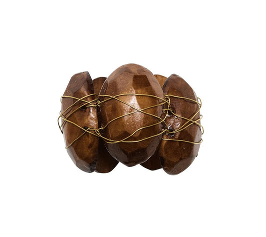 Kim Seybert  Burl Napkin Ring - Brown (S/4)
