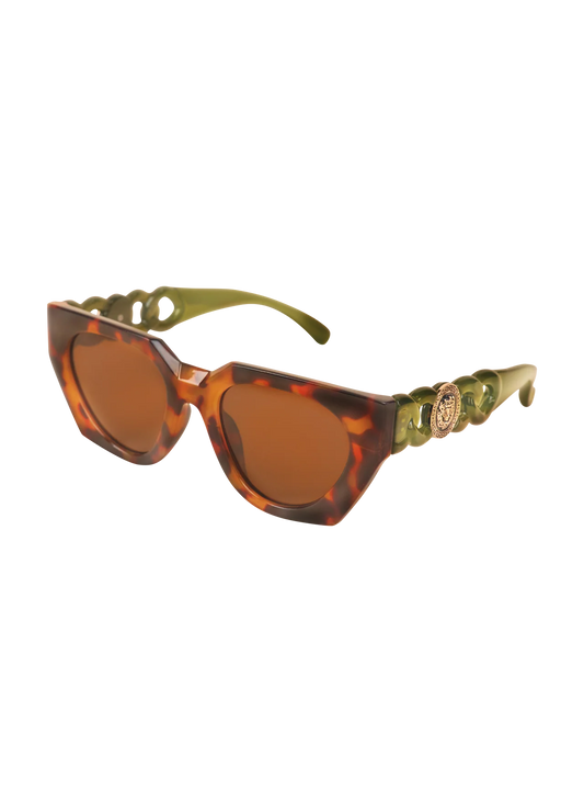 Powder Designs Sunglasses - Zelia Tortoiseshell/Olive