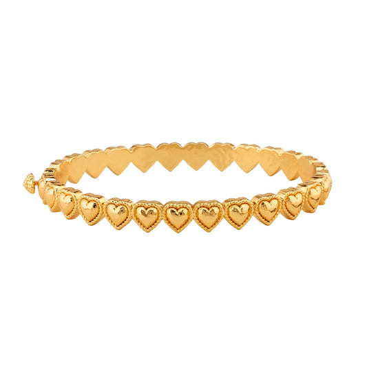 Capucine De Wulf Love Petite Hinged Bangle - Gold