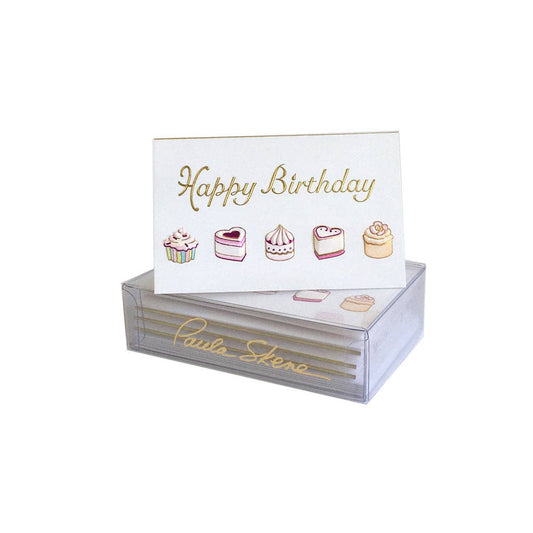 Petit Fours Birthday Enclosure Card: Single Sleeved Card