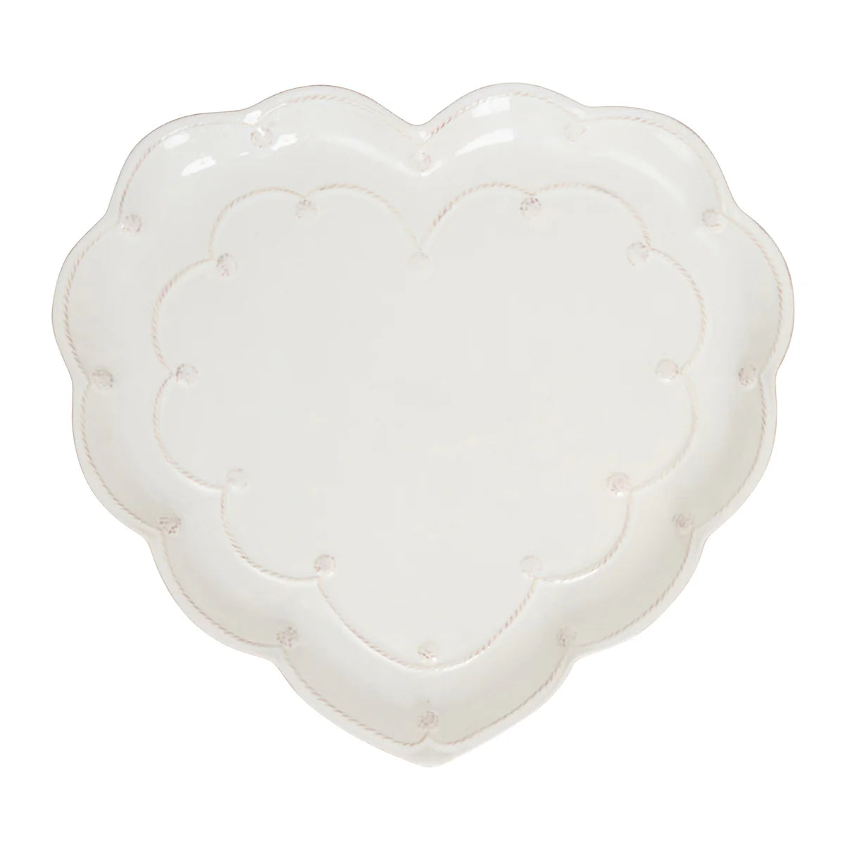 Berry & Thread 15" Heart Platter - Whitewash