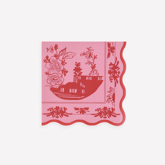 Meri Meri Pink Vintage Botanical Small Napkins