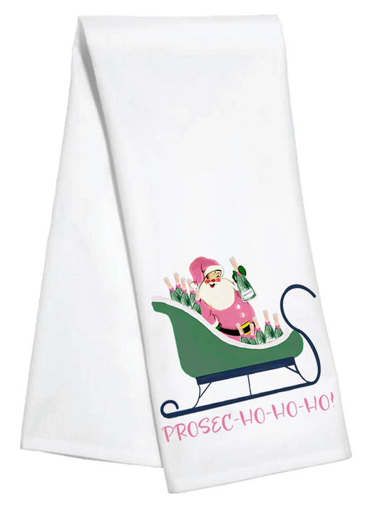 Holiday Christmas Kitchen Towel - Prosec-ho-ho-ho