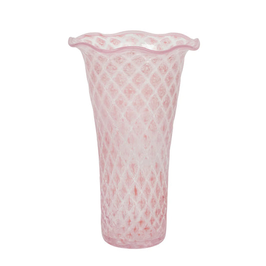 Trellis 9" Flared Vase - Blush
