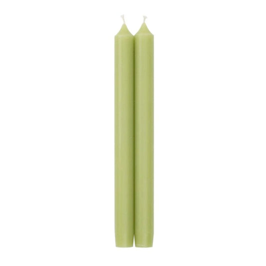 Caspari Moss Green 10" Crown Candles, 1 pair