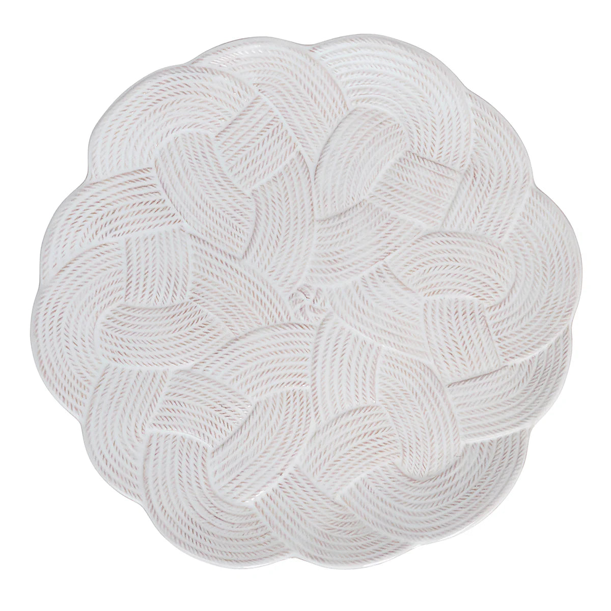 Mystic Knot Charger/Platter - Whitewash