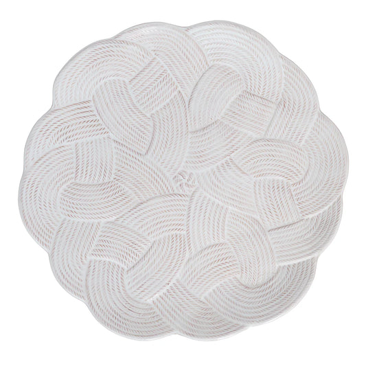 Mystic Knot Charger/Platter - Whitewash