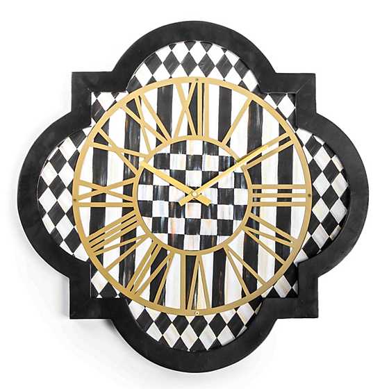 Courtly Check Wall Clock