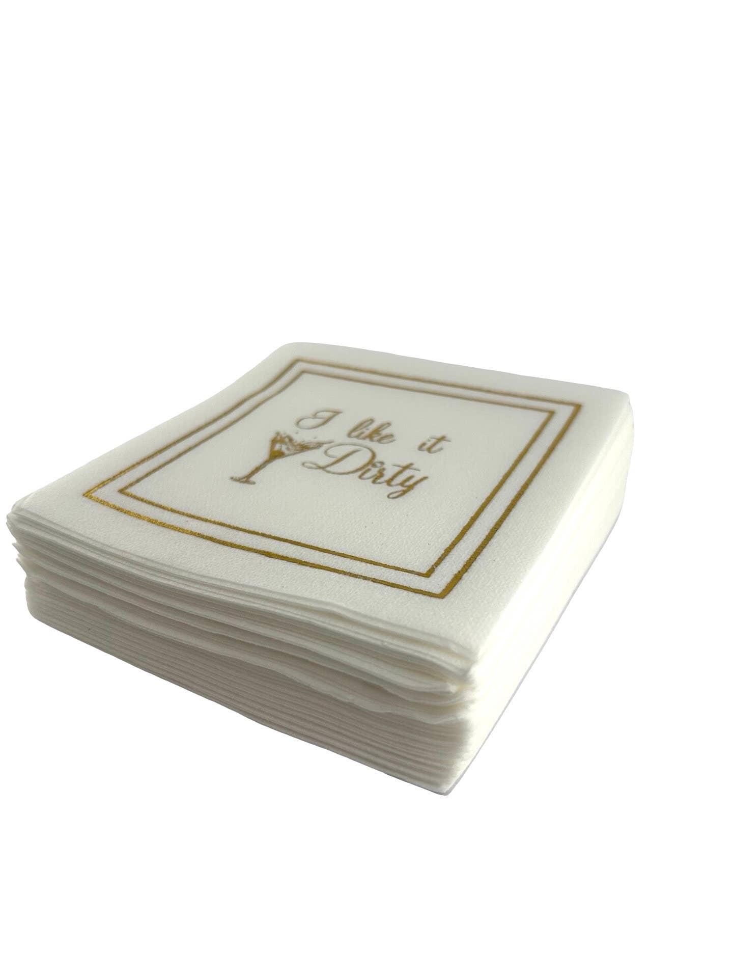 Maven Home Linen-Feel Cocktail Napkins, Dirty