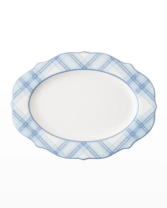 Chambray Blue Tartan 15" Platter