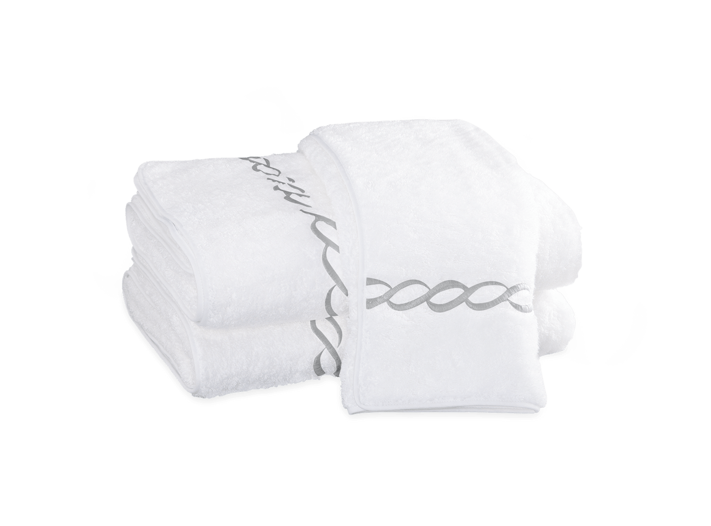 Classic Chain Silver Hand Towel