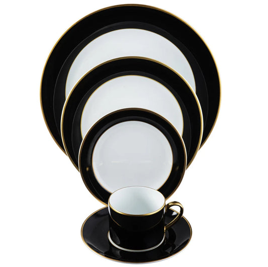 Pickard China ColorSheen Black with Gold
