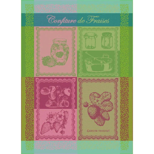 Confiture De Fraises Printemps Jacquard Tea Towel