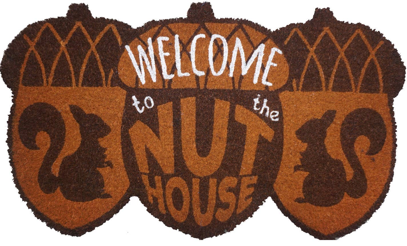 Welcome To The Nuthouse Natural Fiber Coir Doormat (Case  4)