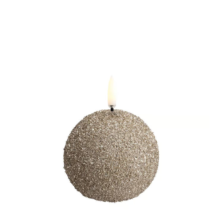 UYUNI LIGHTING LED Round Candle - Champagne Glitter