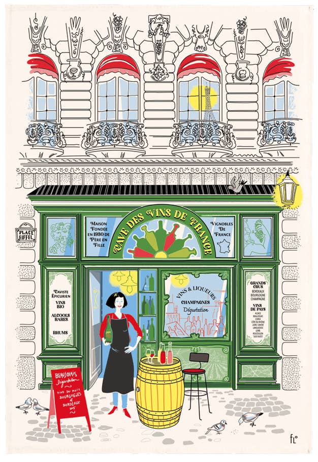 Parisian Shops Tea Towels: Patisserie